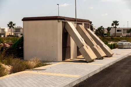methd of avoiding cable theft at power sub-station in spainの写真素材