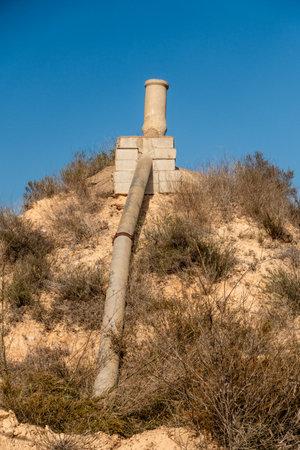 chimney to release unwanted gasses in valencia spainの写真素材