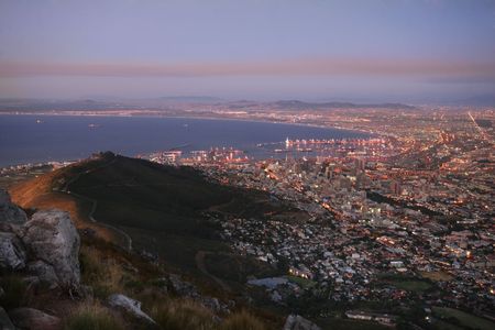 Cape Town nightscapeの写真素材