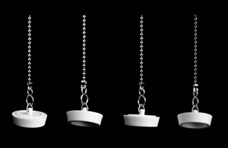 Hanging Plug on blackの写真素材