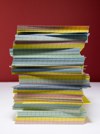Index Card pileの写真素材