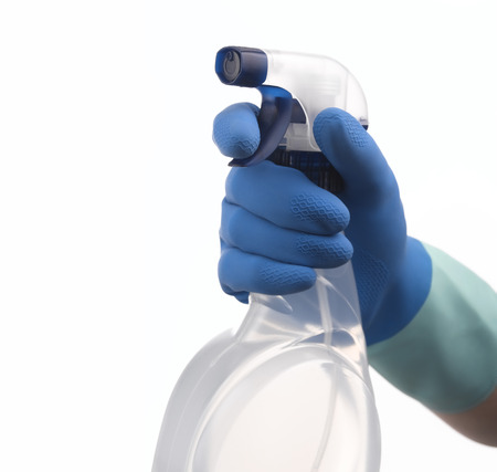 Spray gun on white