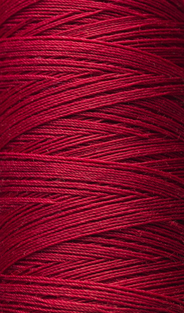 macro red otton threadの写真素材