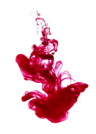 Red Ink in waterの写真素材