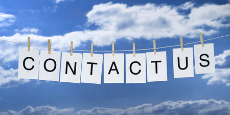 Washing Line with Contact uSの写真素材