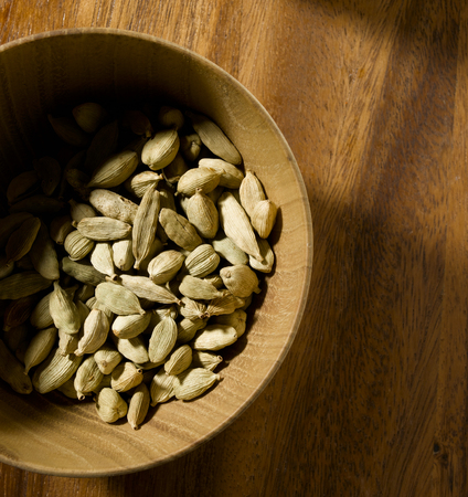 Cardamon Pod on table topの写真素材