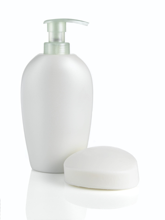 White Bathroom container with space for copyの写真素材