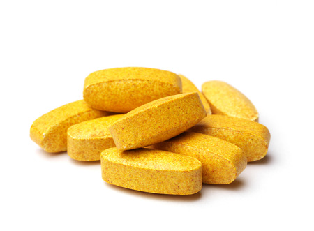 Gel Capsule on white background.の写真素材