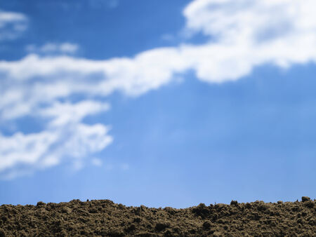 Soil and Sky backgroundの写真素材