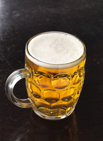 Lager on a tabletopの写真素材