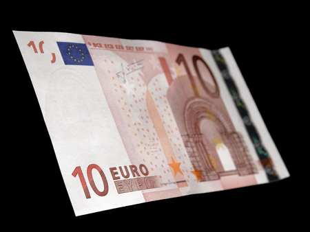 10 Euro note on blackの写真素材