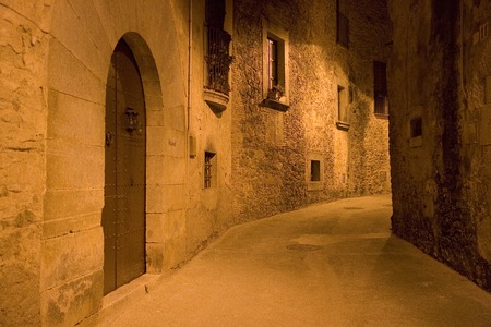 old spanish lane in a village 400 years oldの写真素材