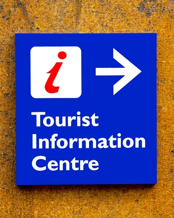Tourist information Sign On A Wallの写真素材