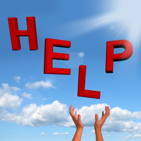 Catching Help Letters As Symbol For Support And Advice