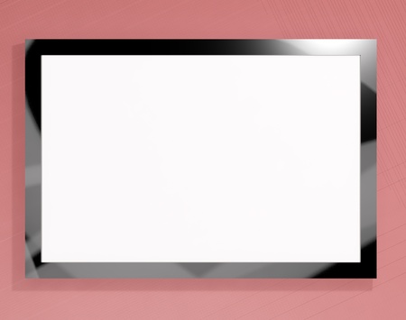TV Monitor Having White Blank Copyspace Or Copy Space