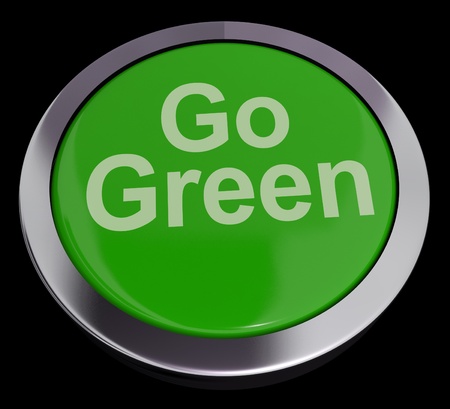 Go Green Button For Recycling And Eco Friendlyの写真素材