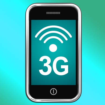 3g Internet Connected On Mobile Smartphoneの写真素材