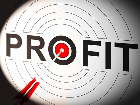 Profit Showing Lucrative Investment In Trading Marketの写真素材