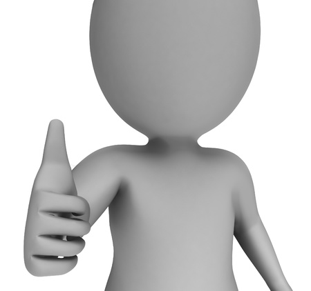 Thumbs Up Showing Support Approval And Confirmationの写真素材