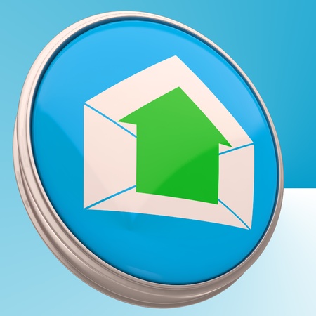 E-mail Symbol Showing Outgoing Electronic Mail Technologyの写真素材