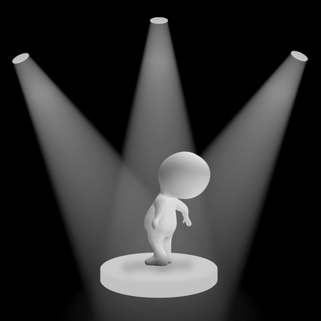 White Spotlights On Character Highlights Fame And Performanceの写真素材