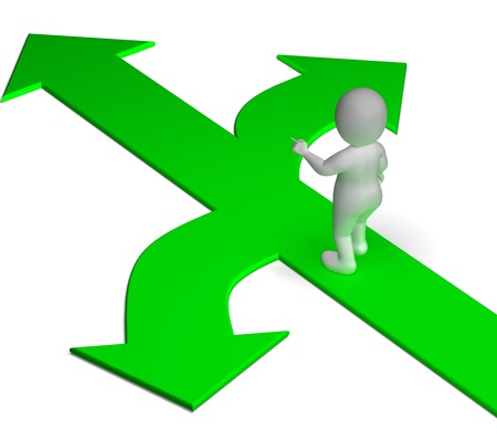 Arrows Choice Showing Options Alternatives Or Decidingの写真素材
