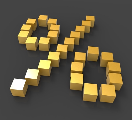 Percent Sign Showing Percentage Discount Or Investmentの写真素材