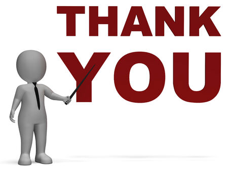 Thank You Notice Shows Thanks And Gratitudeの写真素材
