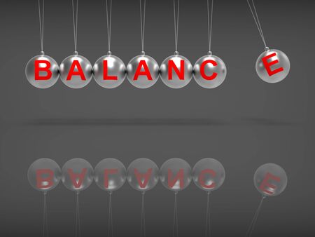 Balance Spheres Showing Balanced life Or Equilibrium の写真素材