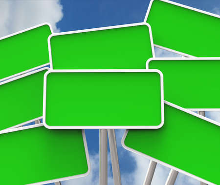 Blank Sign Showing Copyspace For Messageの写真素材