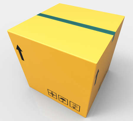 Blank Delivery Box Showing Copyspace For Message