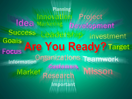 Are You Ready Brainstorm Displaying Prepared For Businessの写真素材
