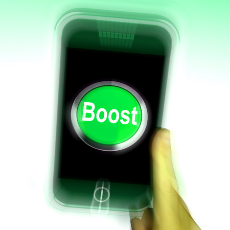 Boost Mobile Meaning Improve Efficiency And Performanceの写真素材