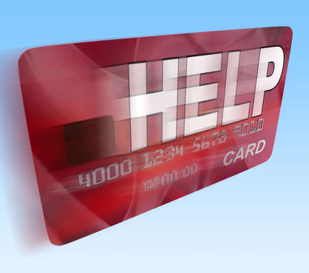 Help Bank Card Flying Meaning Give Monetary Support And Assistance