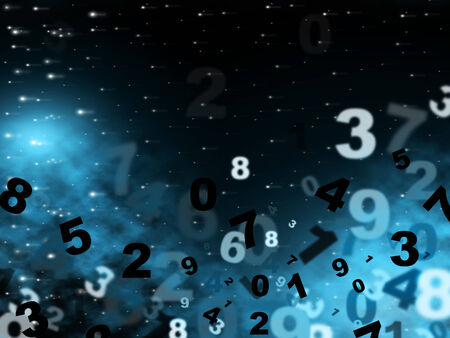 Mathematics Blue Showing High Tec And Digitsの写真素材