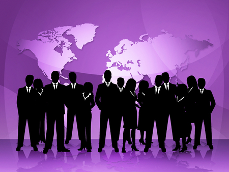 Business People Showing Globally Corporate And Globaliseの写真素材