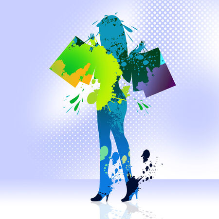 Shopping Shopper Indicating Retail Sales And Merchandise Shopping Shopper Indicating Retail Sales And Merchandise