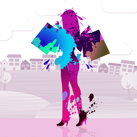 Shopping Shopper Representing Commercial Activity And Commerce Shopping Shopper Representing Commercial Activity And Commerce