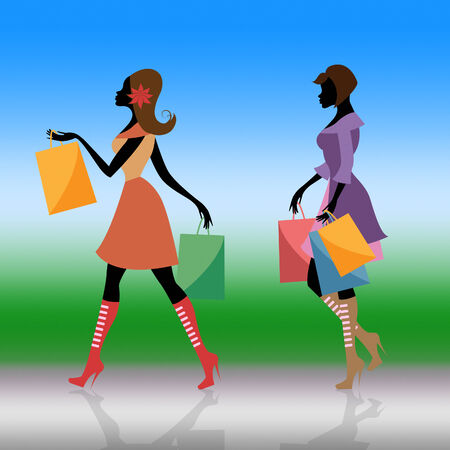 Shopper Shopping Representing Retail Sales And Person Shopper Shopping Representing Retail Sales And Person
