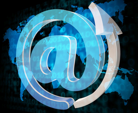 Email Sign Showing Send Message And Communicateの写真素材