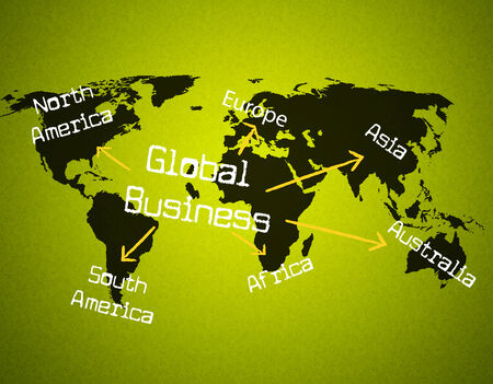 Global Business Showing Globalization Globally And Company Global Business Showing Globalization Globally And Company