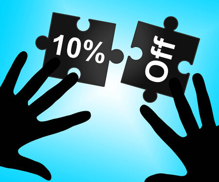 Ten Percent Off Representing Sales Sale And Saveの写真素材