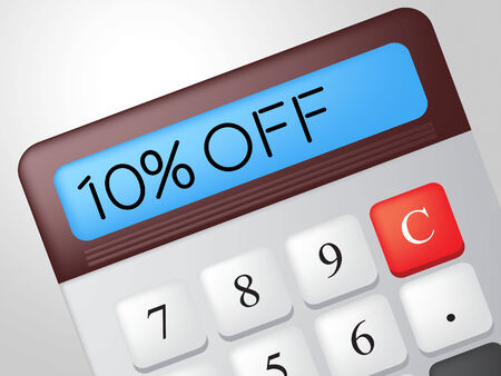 Ten Percent Off Meaning Discounts Promotional And Retailの写真素材