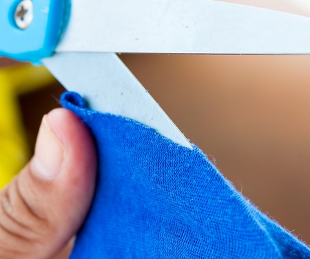 Cutting Cloth Meaning Dress Making And Materialの写真素材