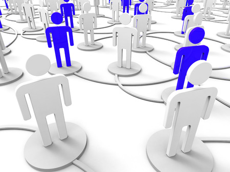 People Network Indicating Global Communications And Friends