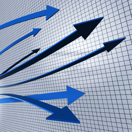 Progress Arrows Representing Business Graph And Progressing