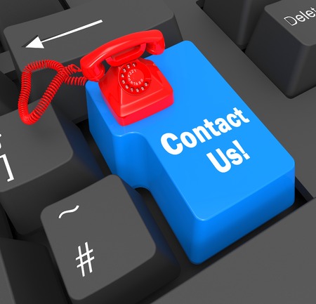 Contact Us Phone Indicating Send Message And Service