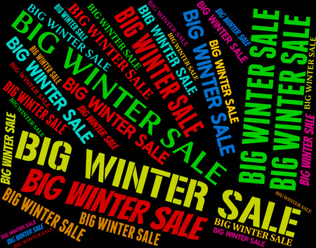 Big Winter Sale Indicating Clearance Closeout And Retailの写真素材