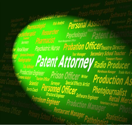 Patent Attorney Indicating Legal Executive And Permitの写真素材
