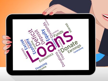 Loans Word Representing Text Advance And Borrows Loans Word Representing Text Advance And Borrows